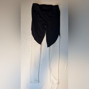 ALAIA Black & White Textured Colorblock Athletic Leggings Size S High Waist